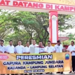 Gapura Kampung Jumbara Diresmikan Bupati Lampung Selatan