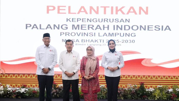 Jusuf Kalla Lantik Pengurus PMI Provinsi Lampung 2025–2030